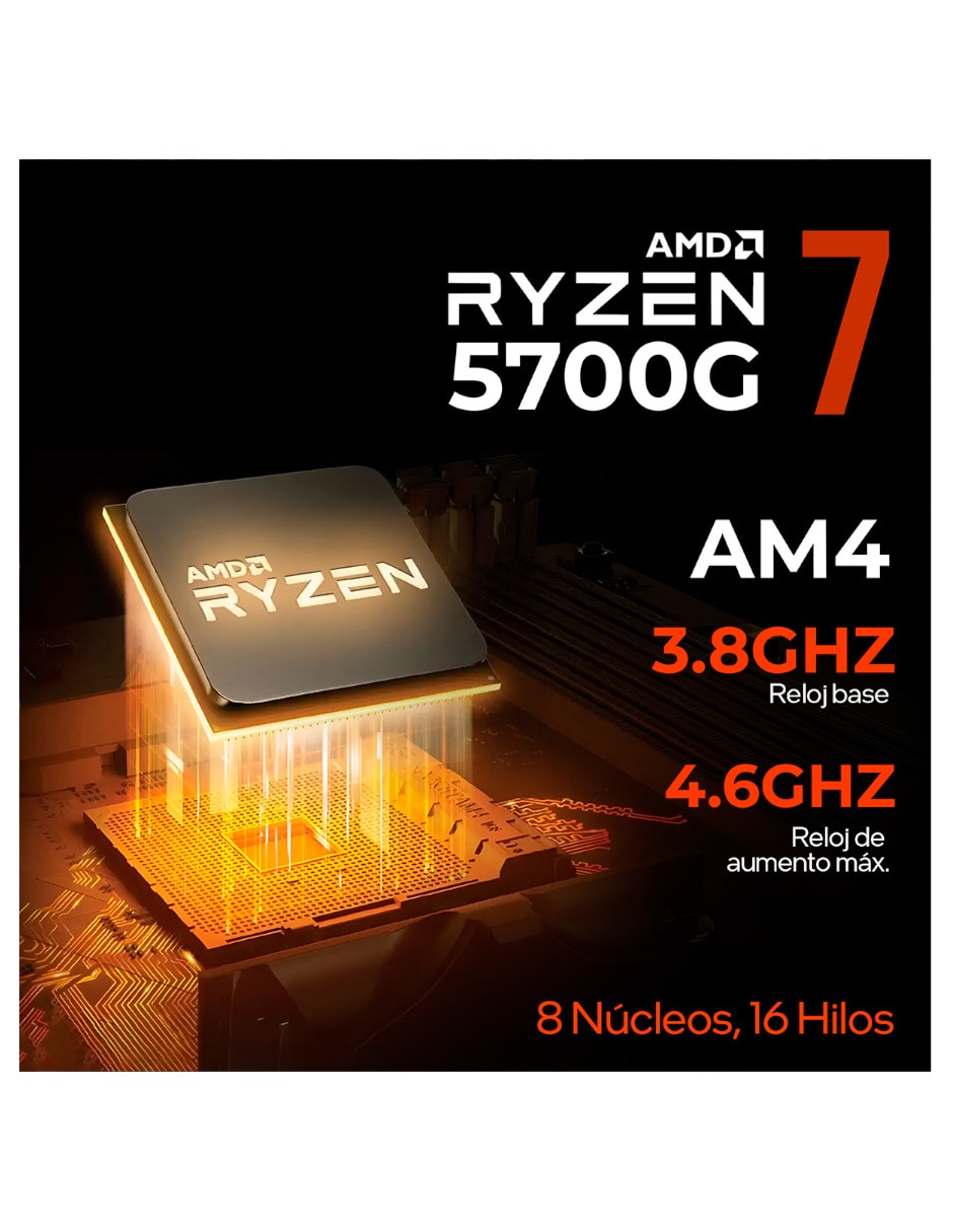 Computadora gamer XTACR732GBVEGA7MDPB 24 pulgadas Full HD AMD Ryzen 7 AMD Radeon Graphics 16 GB RAM 1 TB SSD 3