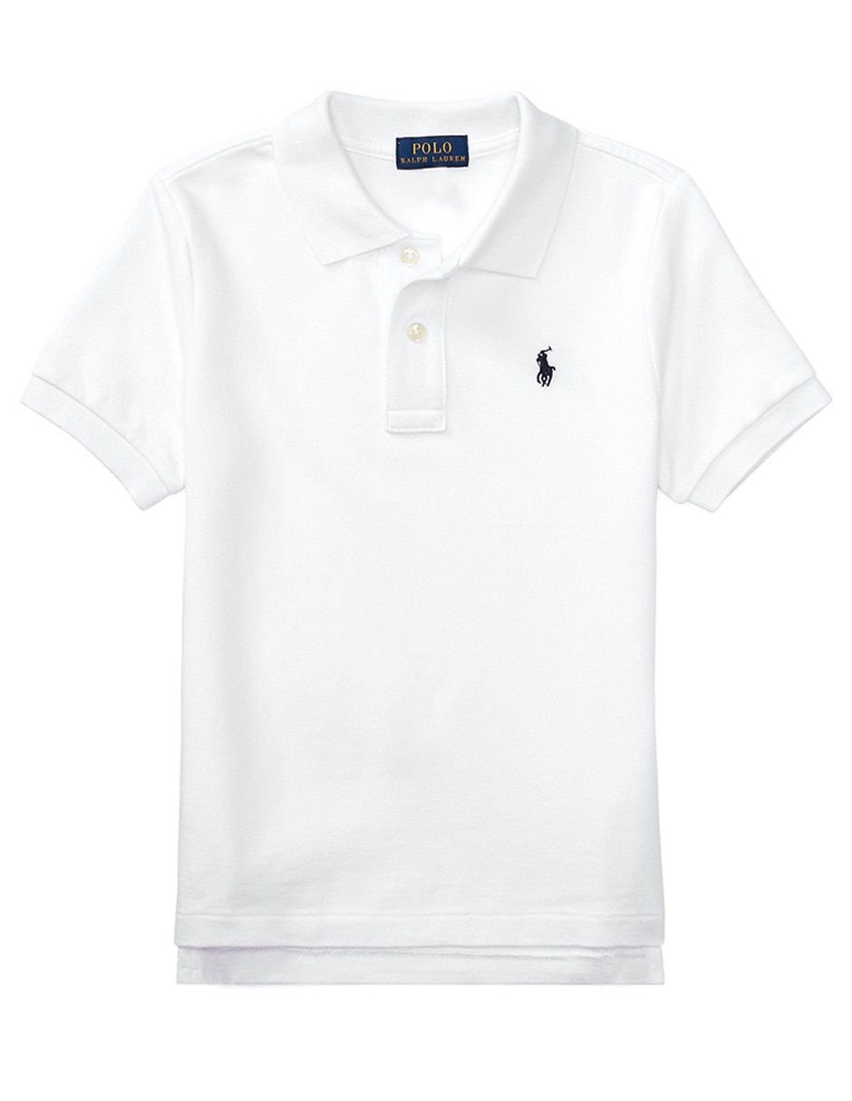Playera tipo polo de algodón para bebé niño