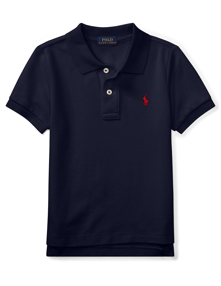 Playera tipo polo de algodón para bebé niño