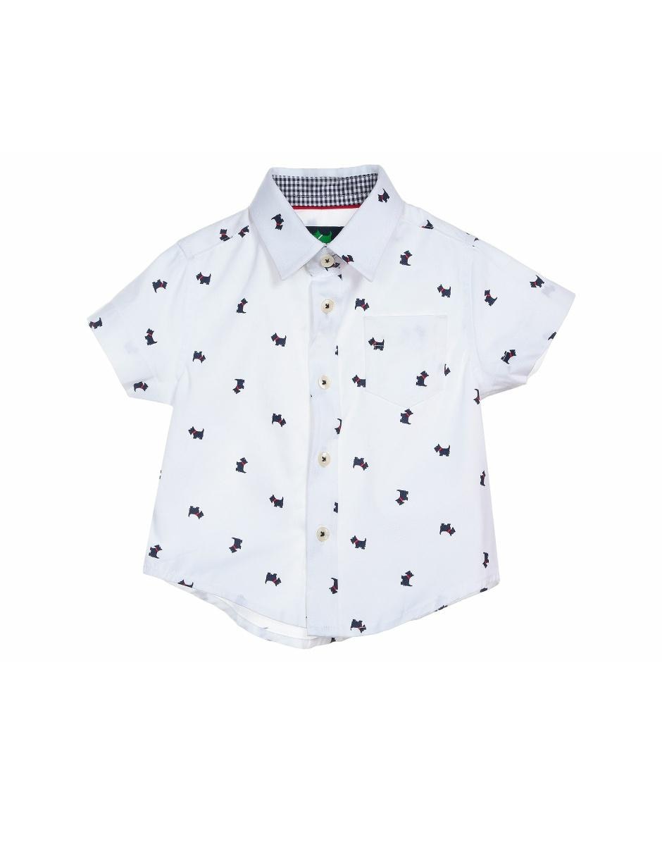 Camisa casual de algodón manga corta para niño Camisa casual de algodón manga corta para niño