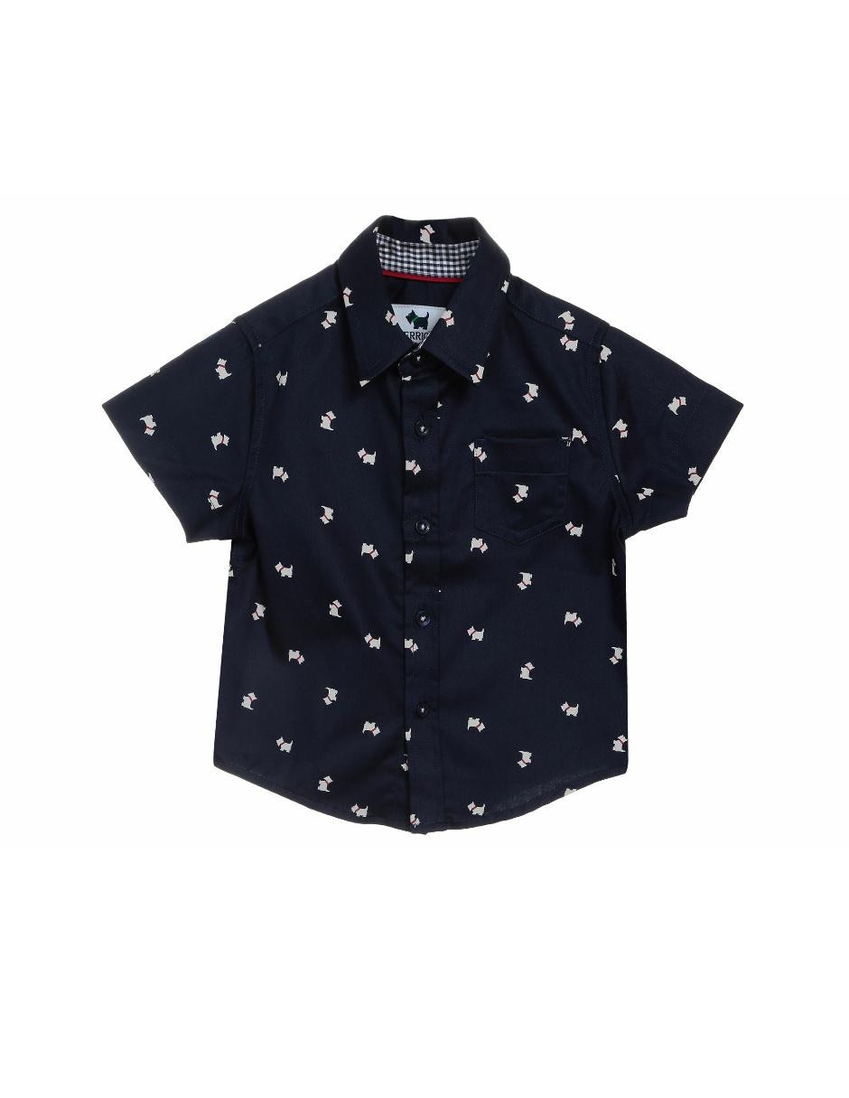 Camisa casual de algodón manga corta para niño