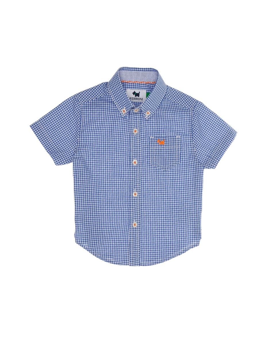 Camisa casual de algodón manga corta para niño