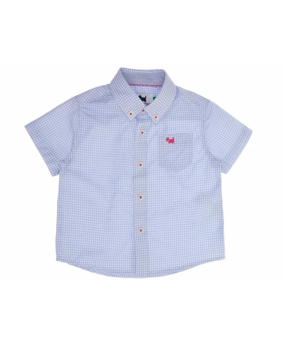 Camisa casual de algodón manga corta para bebé niño Camisa casual de algodón manga corta para bebé niño