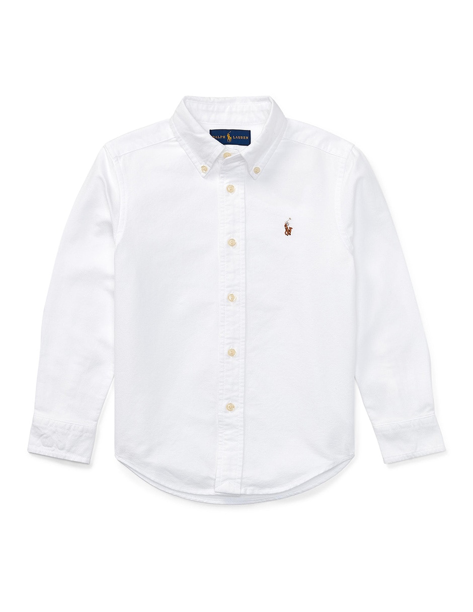 Camisa Polo Ralph Lauren manga larga de algodón para bebé