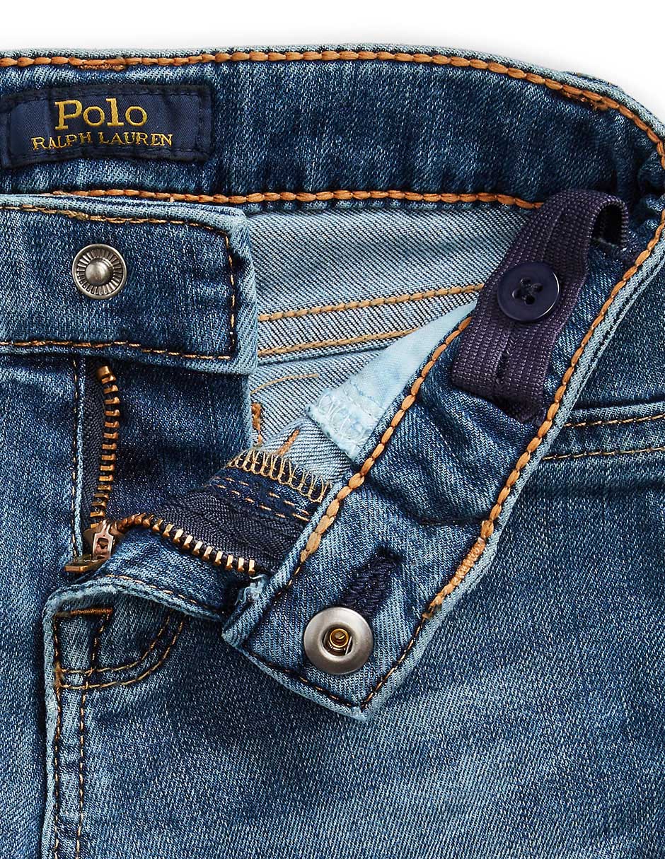 Jeans straight polo ralph lauren deslavado para niño