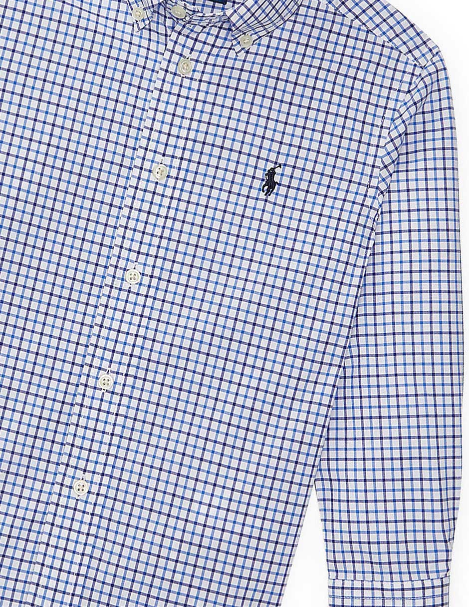 Camisa Polo Ralph Lauren manga larga de algodón para bebé