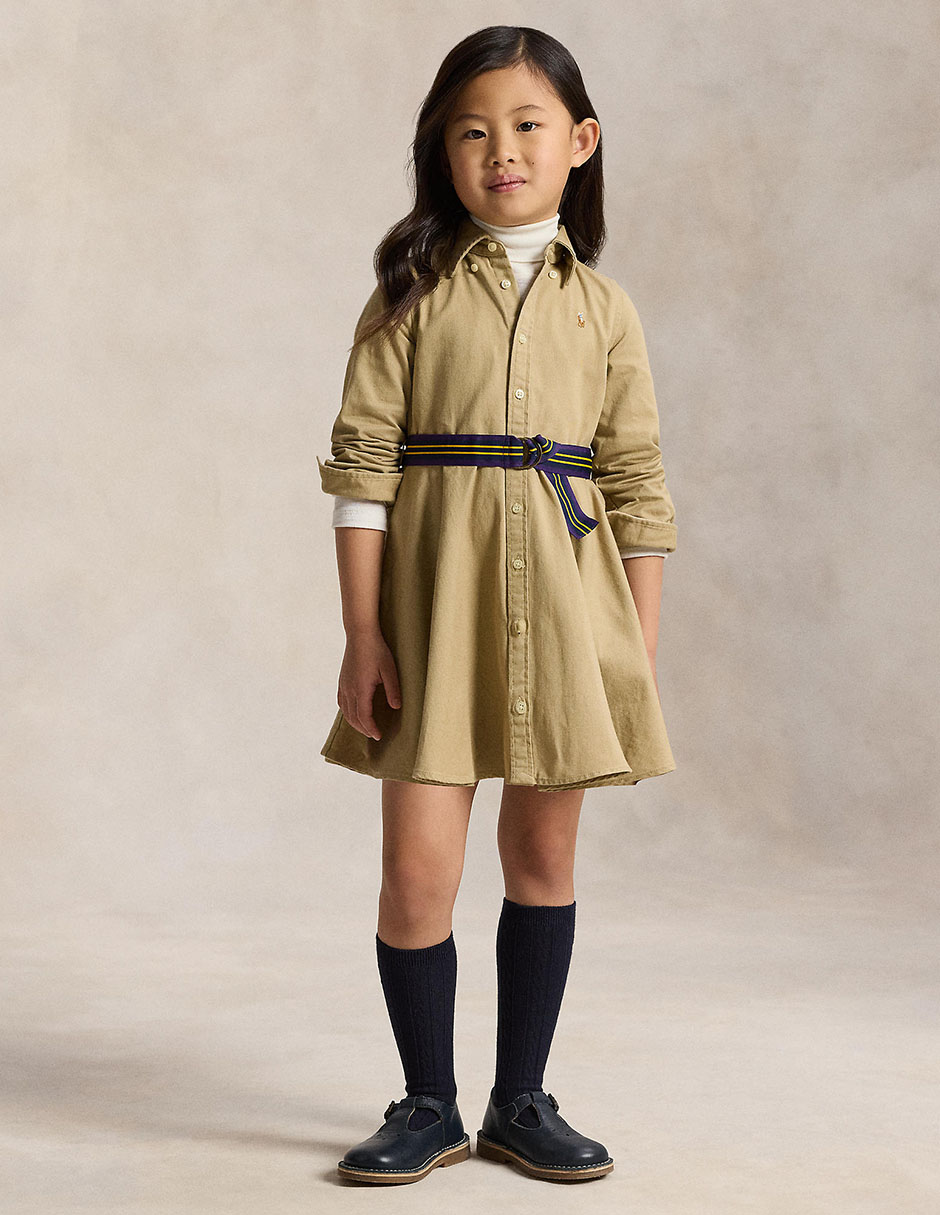 Vestido manga con puño para bebé niña Vestido manga con puño para bebé niña
