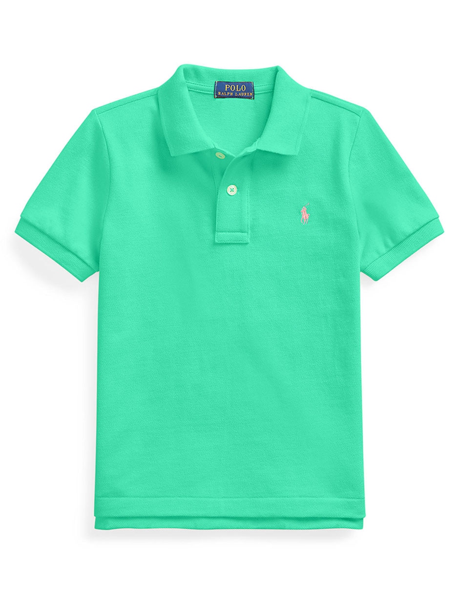 Playera polo de algodón para niño