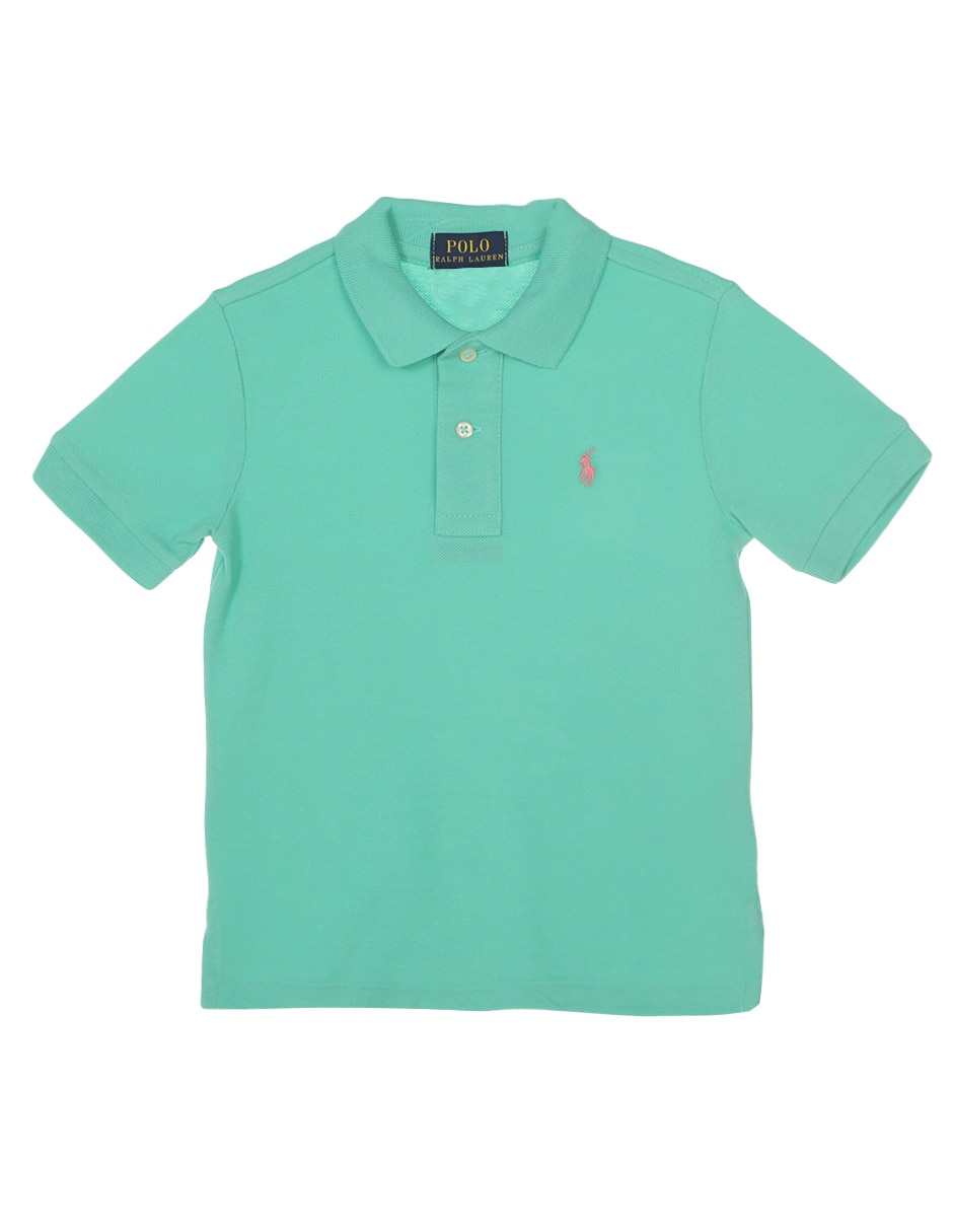 Playera tipo polo de algodón para bebé niño