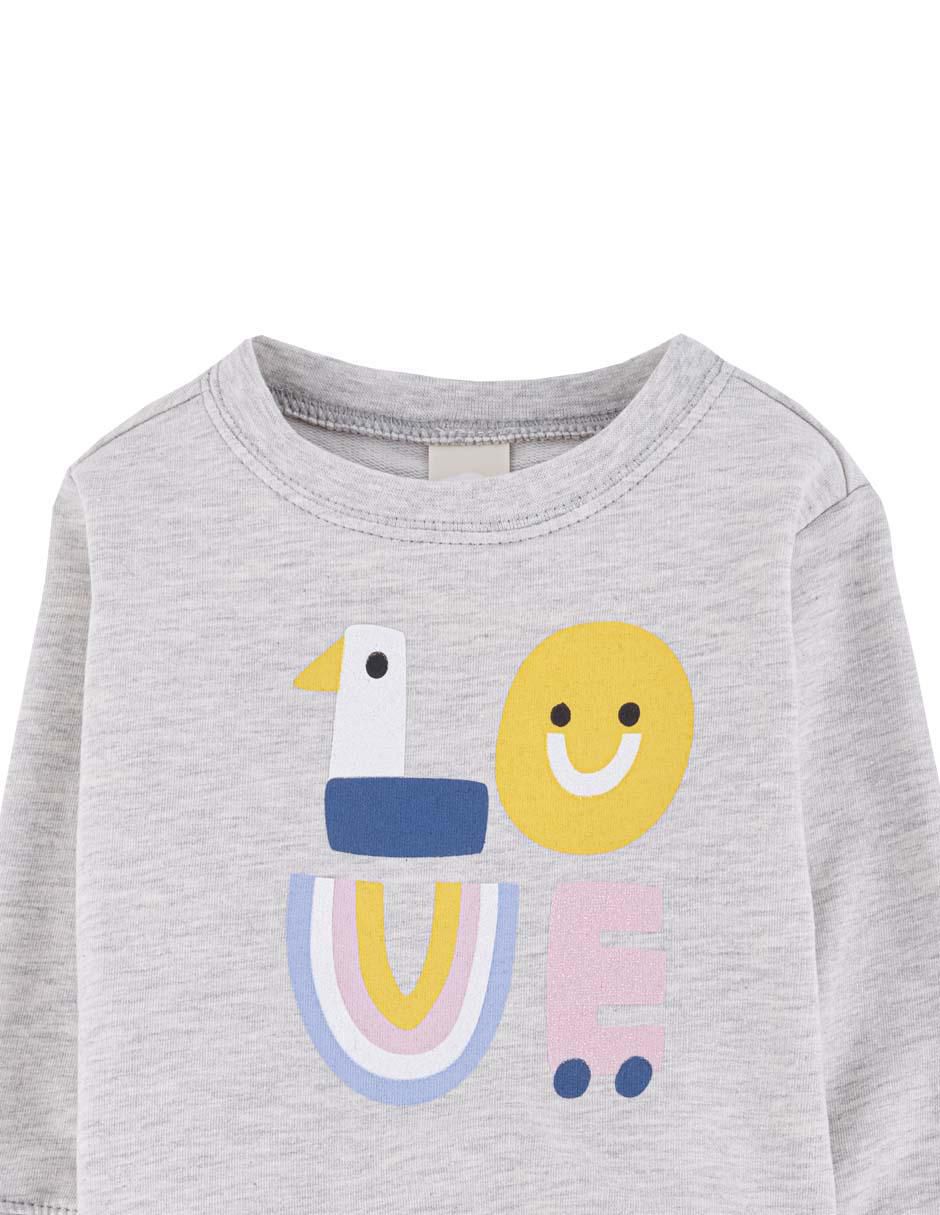 Playera Creysi manga larga para niña