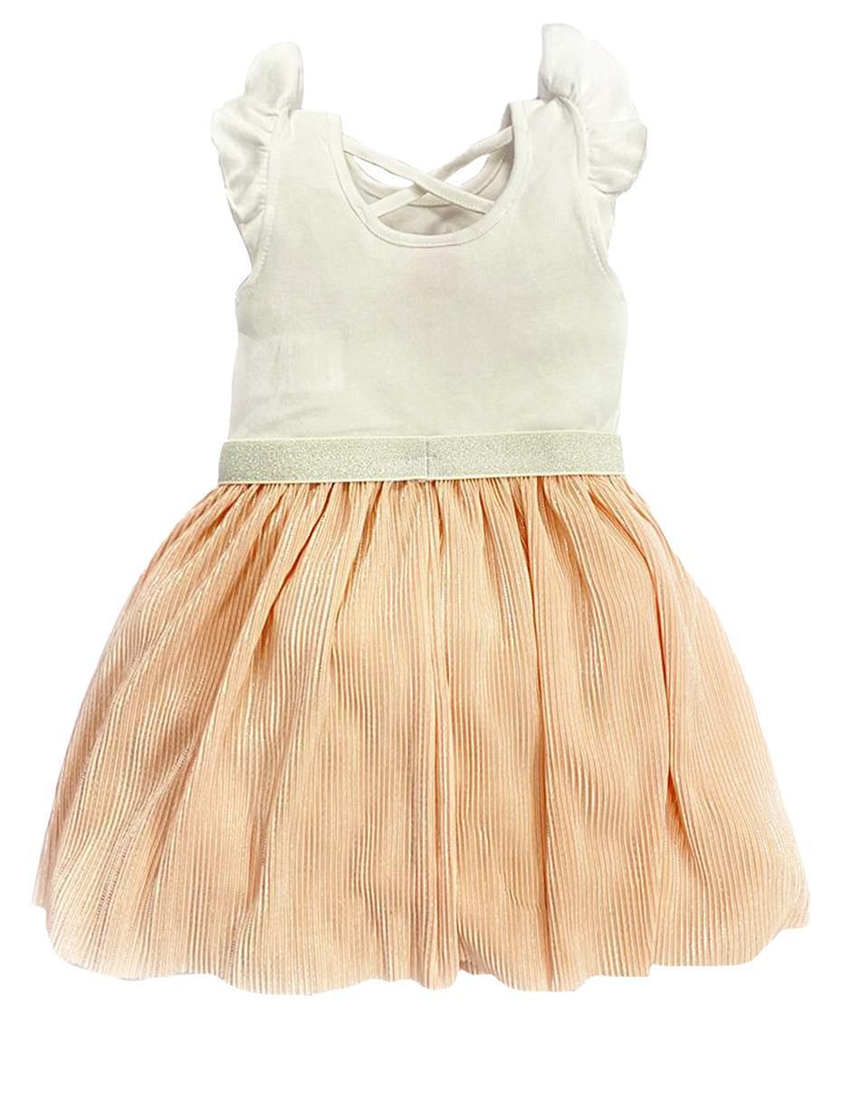 Vestido manga volantes para niña