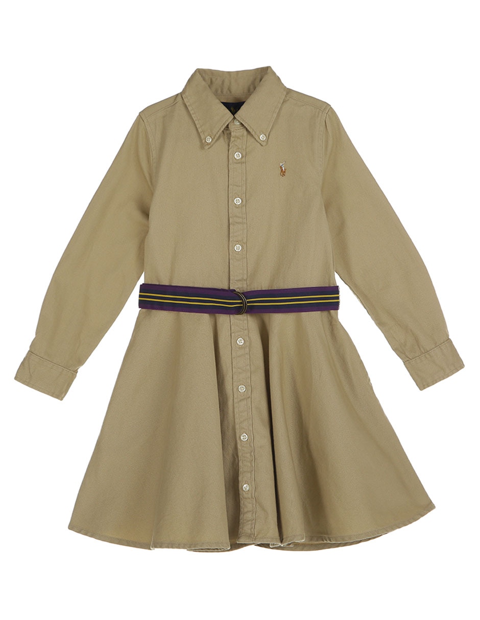Vestido Polo Ralph Lauren manga con puño para niña