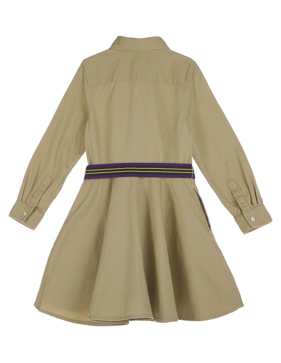 Vestido Polo Ralph Lauren manga con puño para niña