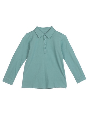 Playera tipo polo de algodón para niña Playera tipo polo de algodón para niña