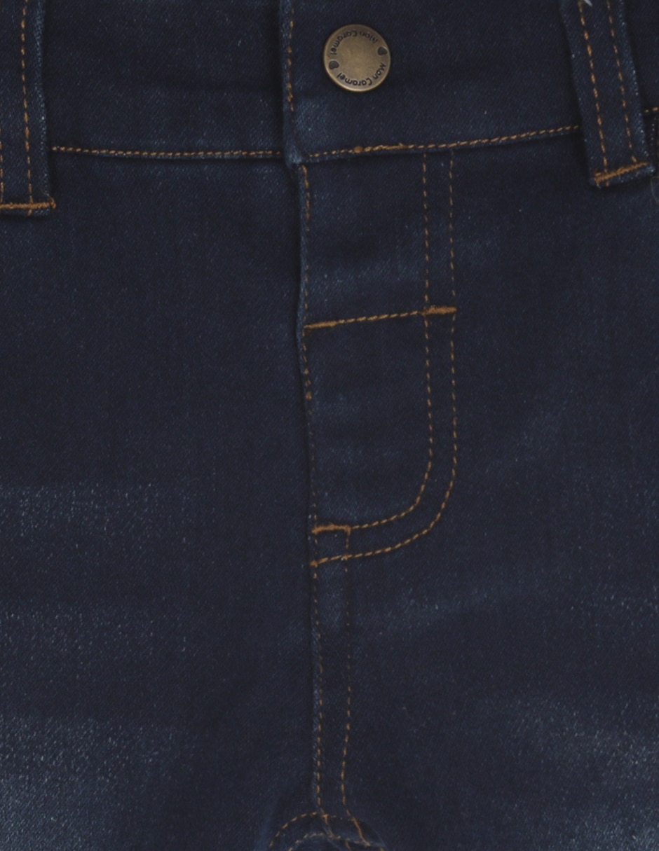 Jeans skinny Mon Caramel deslavado para bebé niño