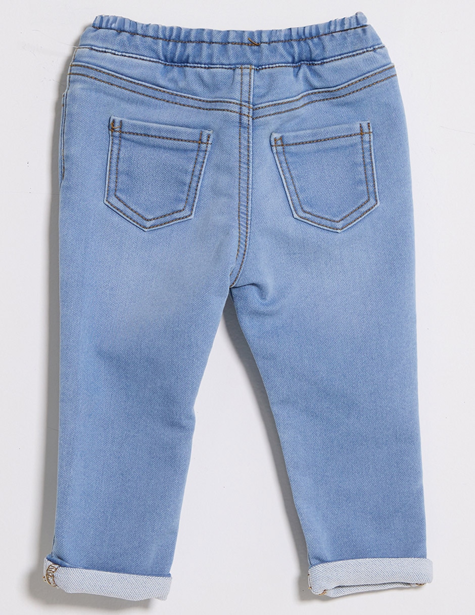 Jeans slim lavado claro para niña 2