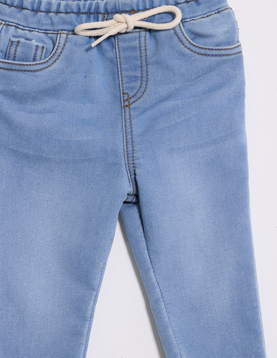 Jeans slim lavado claro para niña 3