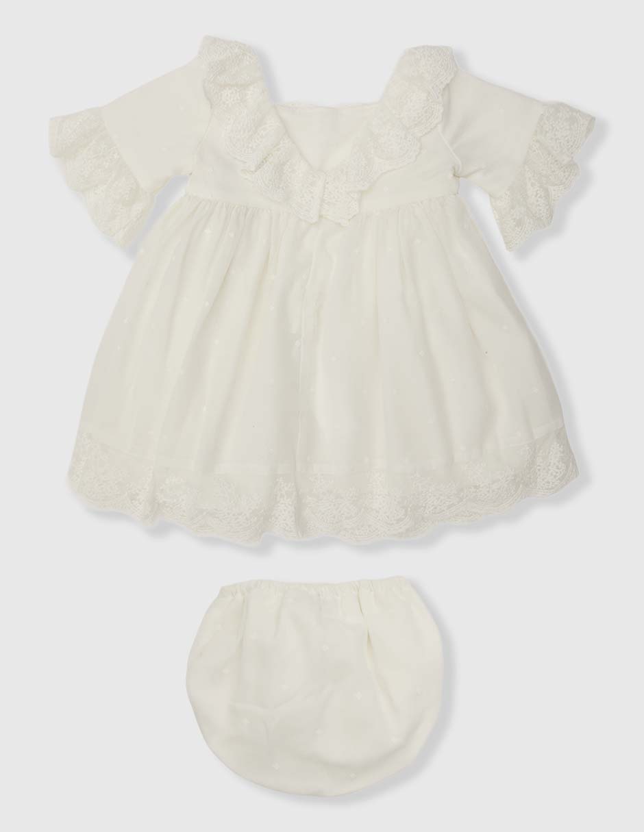 Vestido manga amplia para bebé niña 5