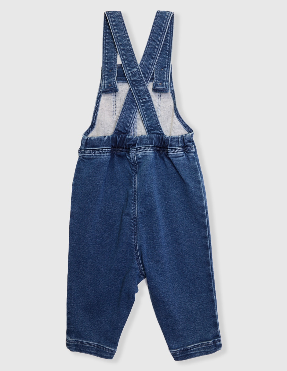 Overol pantalón Petit Bateau de mezclilla para bebé niño