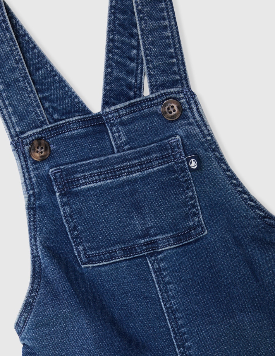 Overol pantalón Petit Bateau de mezclilla para bebé niño