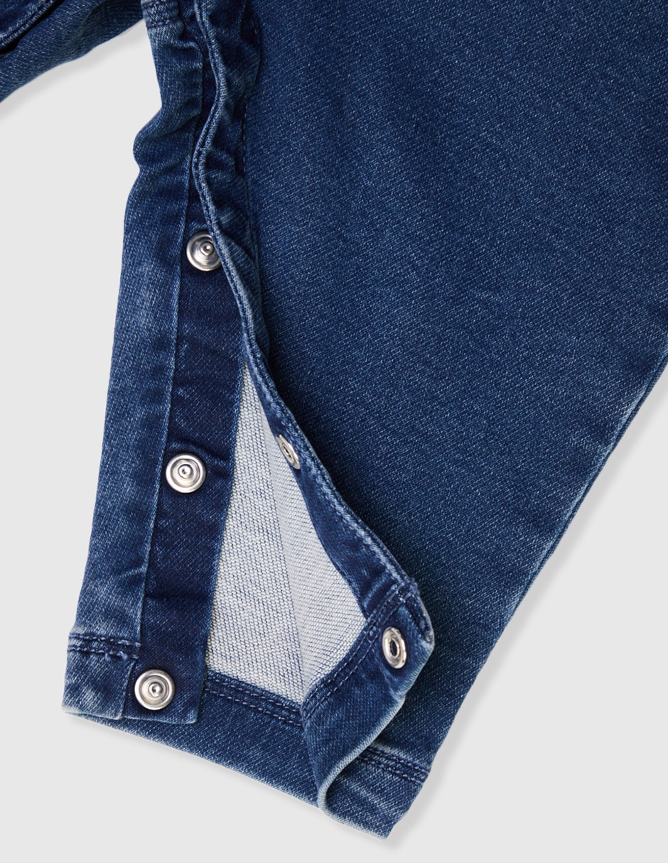 Overol pantalón Petit Bateau de mezclilla para bebé niño