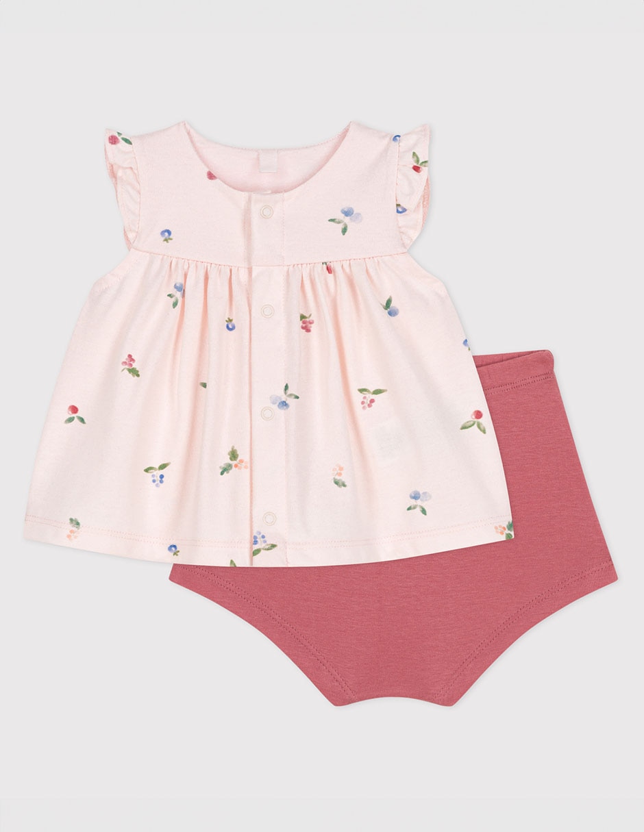 Conjunto de algodón para bebé niña 2 piezas 1
