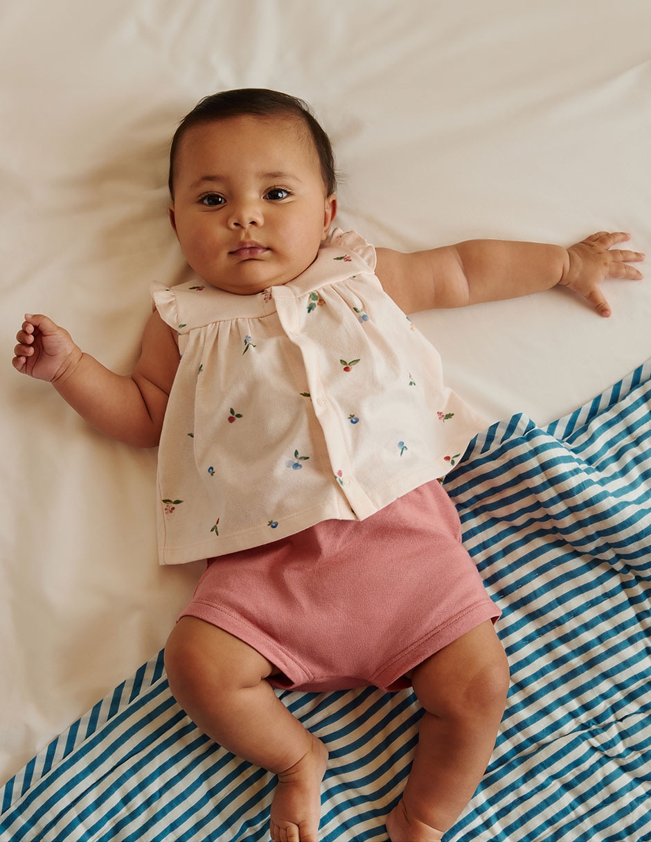 Conjunto de algodón para bebé niña 2 piezas 2