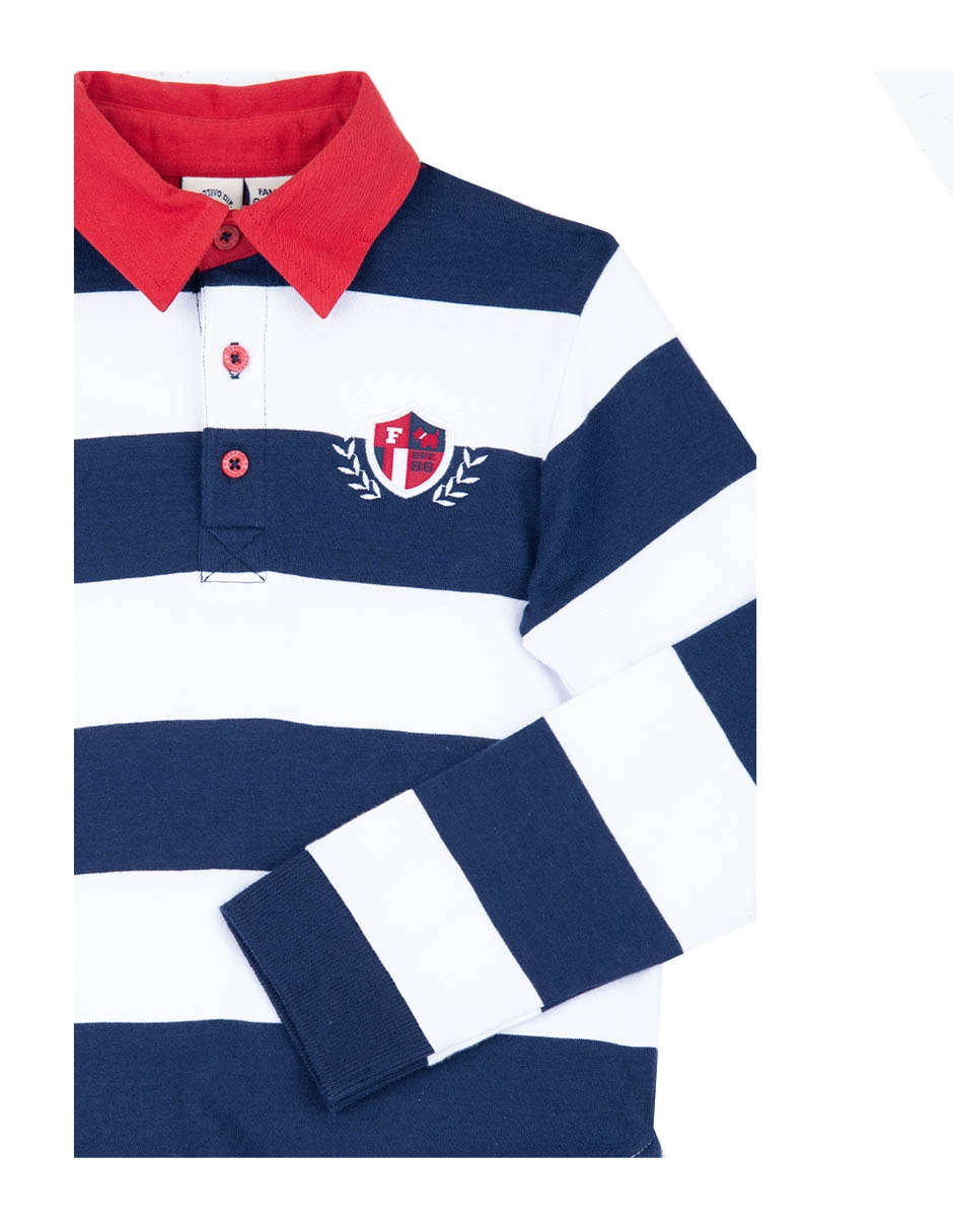 Playera tipo polo de algodón para niño 3