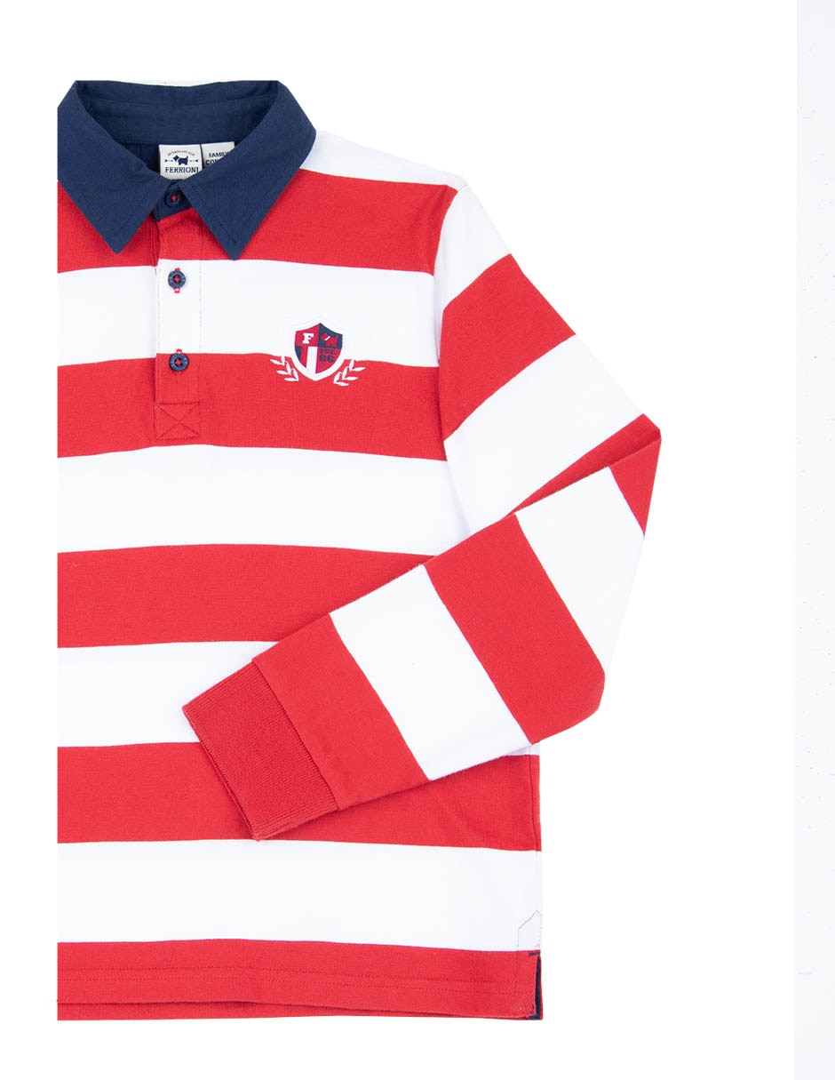Playera tipo polo de algodón para niño 2
