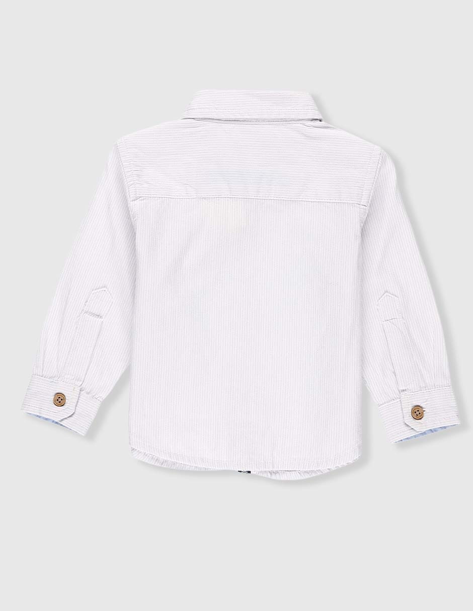 Camisa casual de algodón manga larga para niño 5