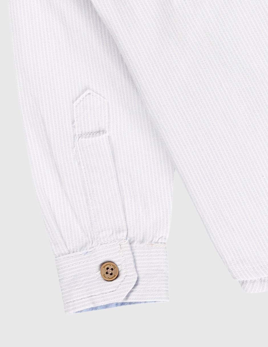 Camisa casual de algodón manga larga para niño 7