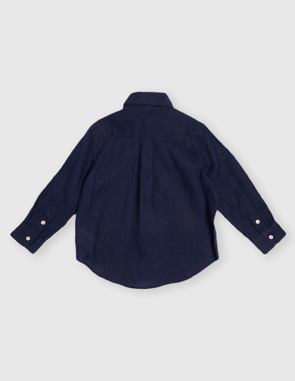 Camisa casual Polo de algodón manga larga para niño
