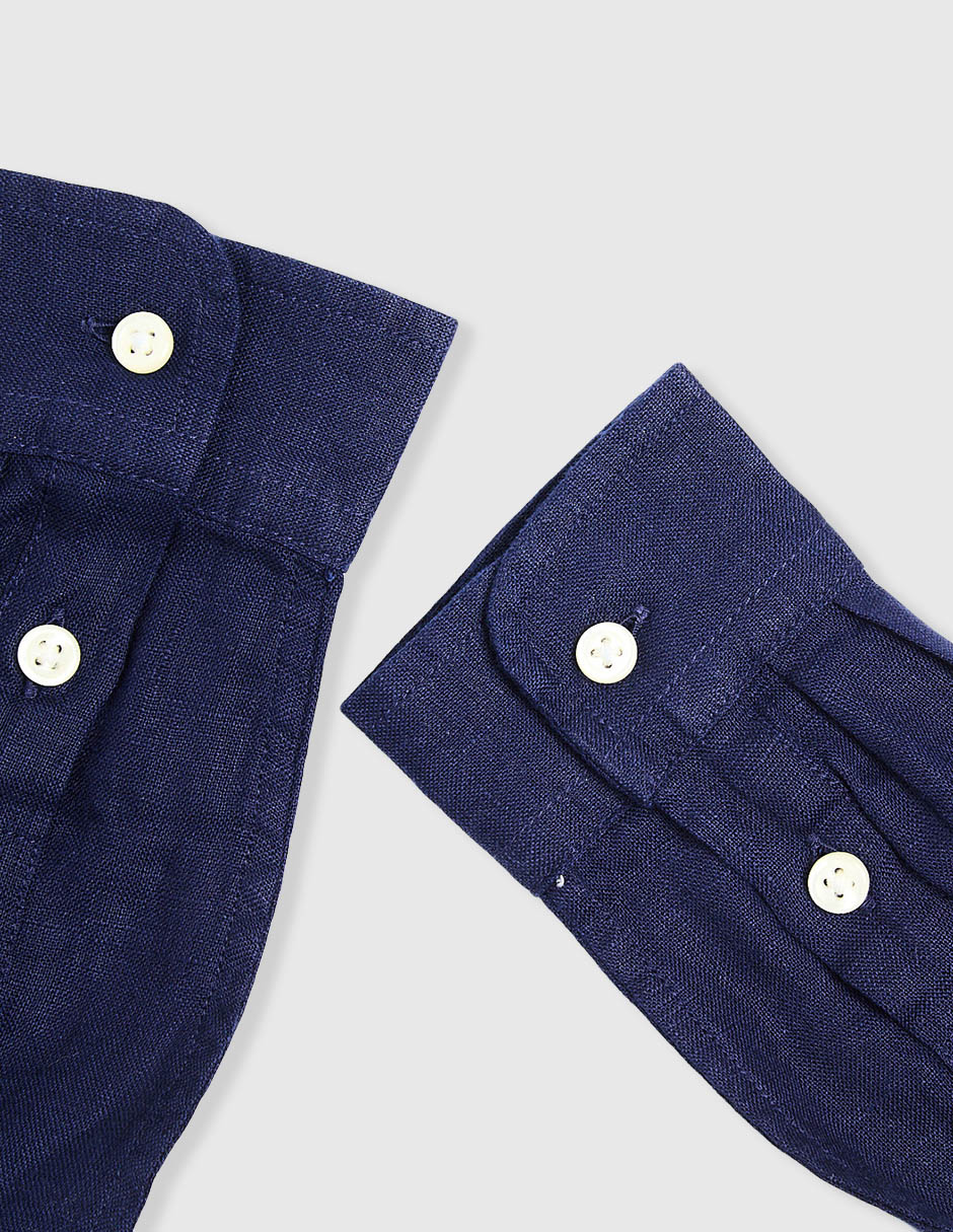 Camisa casual Polo de algodón manga larga para niño