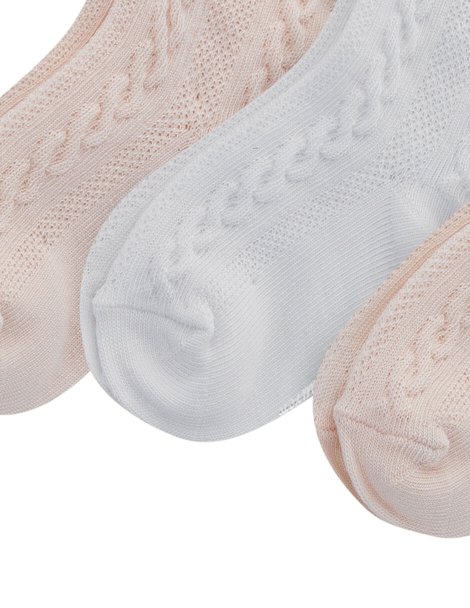 Set calcetín de algodón para niña 3 pares 3