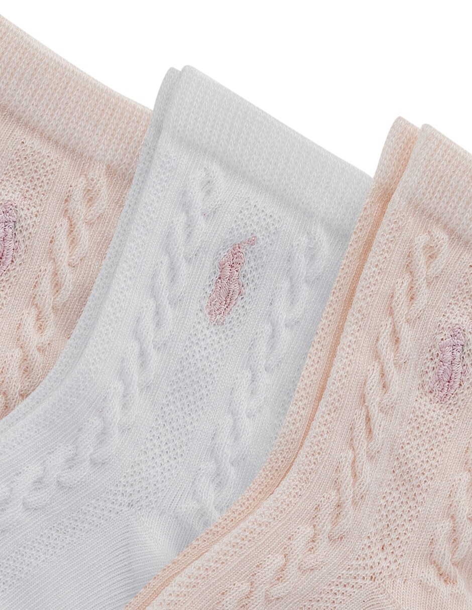 Set calcetín de algodón para niña 3 pares 2