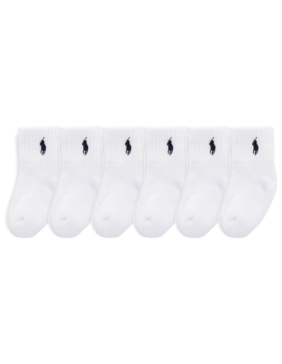 Set de calcetín Polo Ralph Lauren de algodón para bebé niño 6 pares