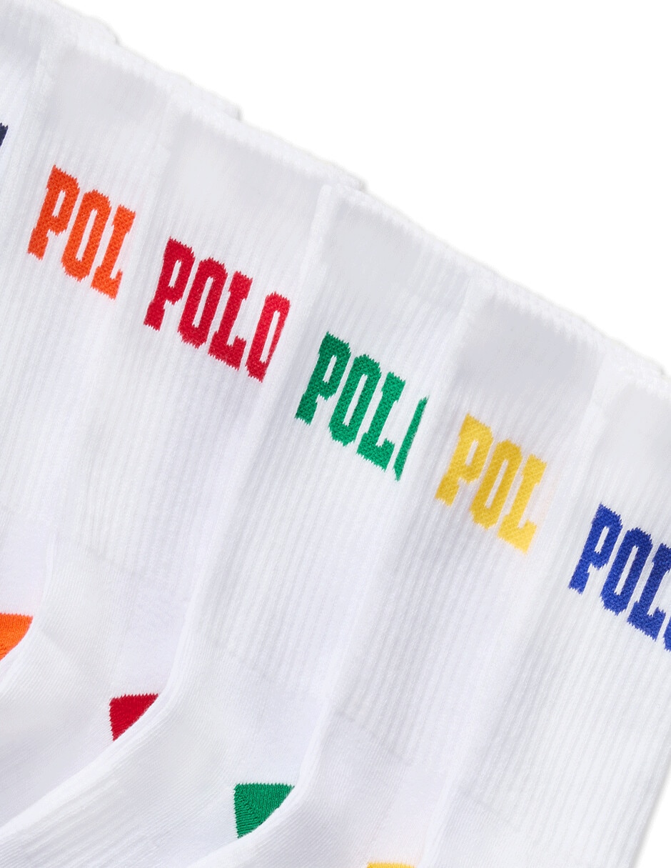 Calceta Polo Ralph Lauren de algodón para niño 6 pares