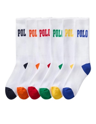 Calceta Polo Ralph Lauren de algodón para niño 6 pares