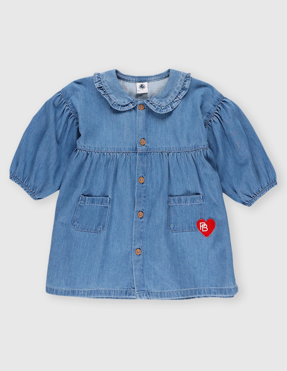 Vestido manga globo para bebé niña
