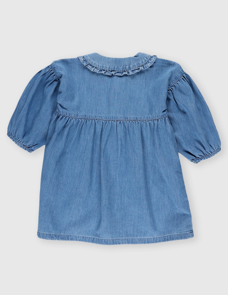 Vestido manga globo para bebé niña