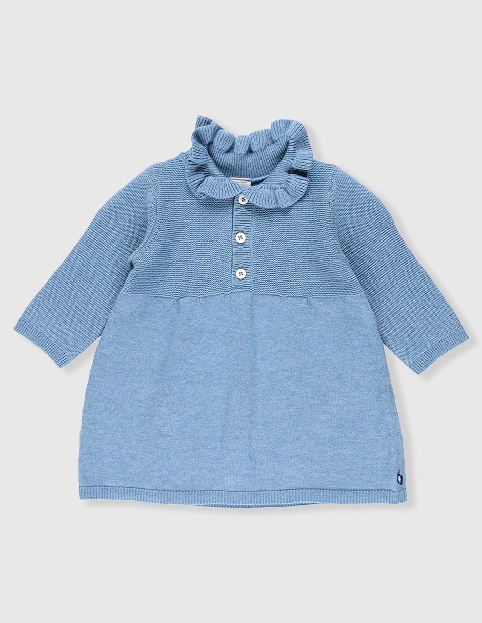 Vestido manga larga para bebé niña Vestido manga larga para bebé niña