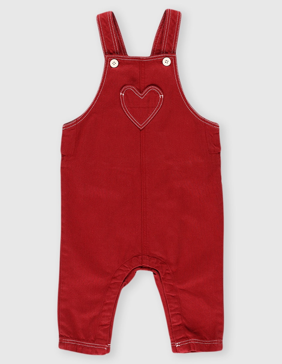 Overol Petit Bateau de algodón para bebé niña