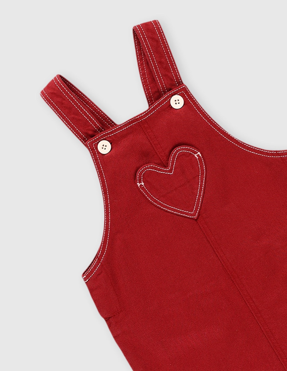 Overol Petit Bateau de algodón para bebé niña