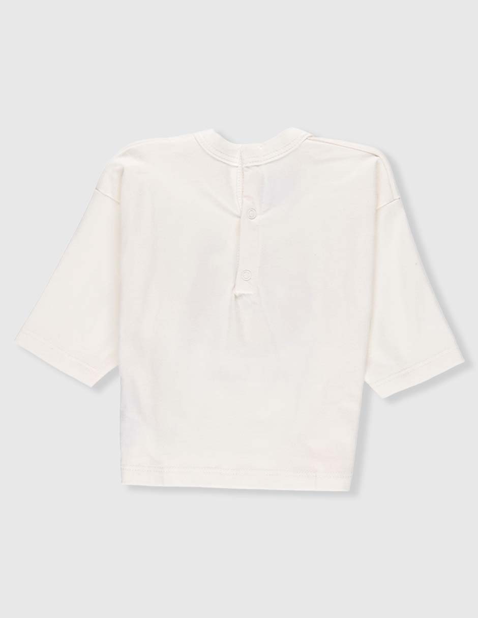 Playera Petit Bateau manga corta para bebé niña