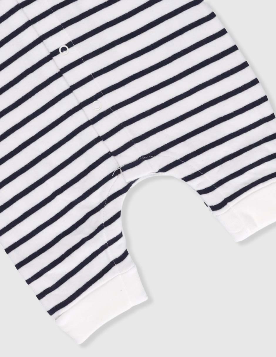 Mameluco Petit Bateau de algodón para bebé niño
