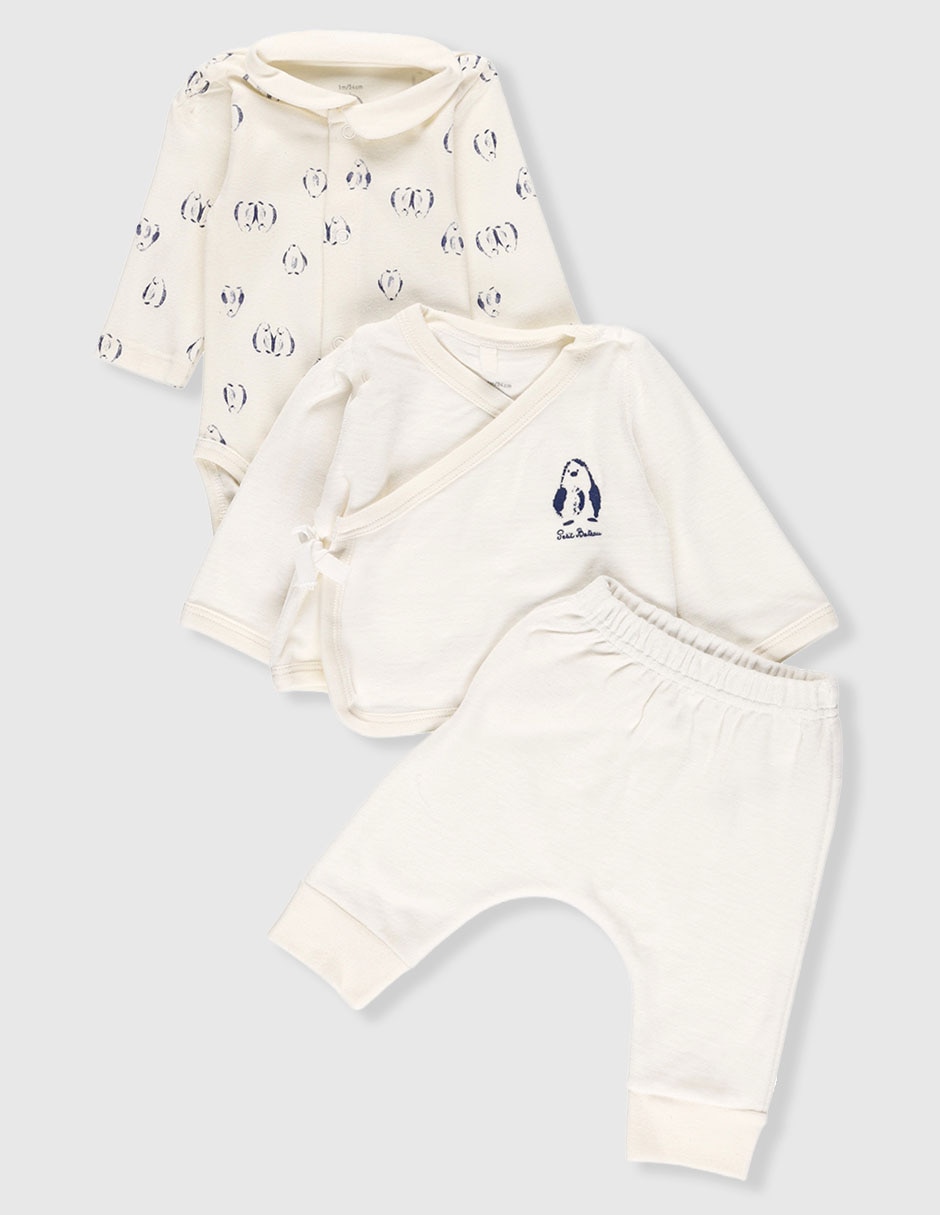Conjunto casual de algodón unisex 3 piezas