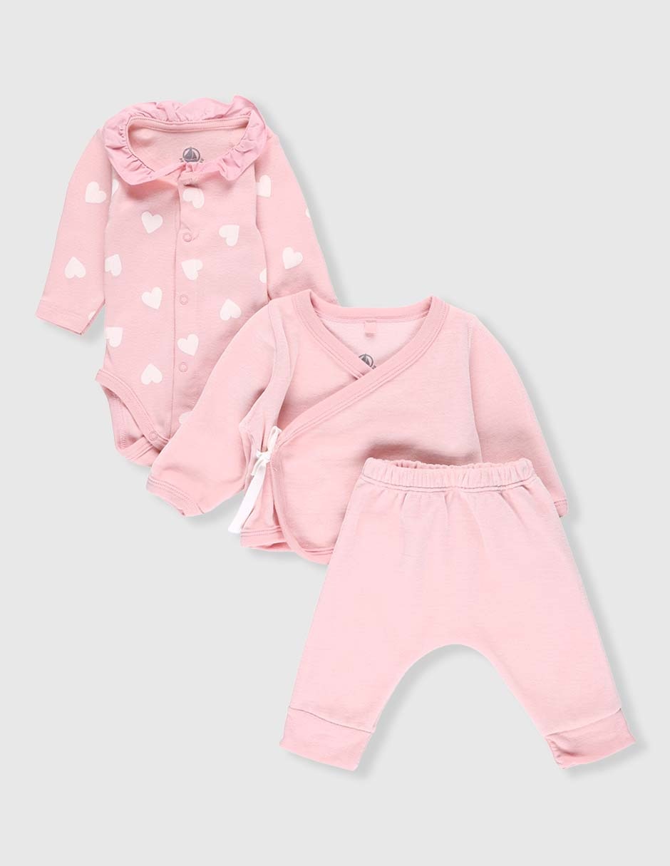 Conjunto Petit Bateau de algodón para bebé niña