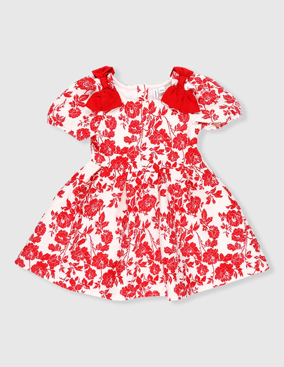 Vestido Janie and Jack manga globo para bebé niña