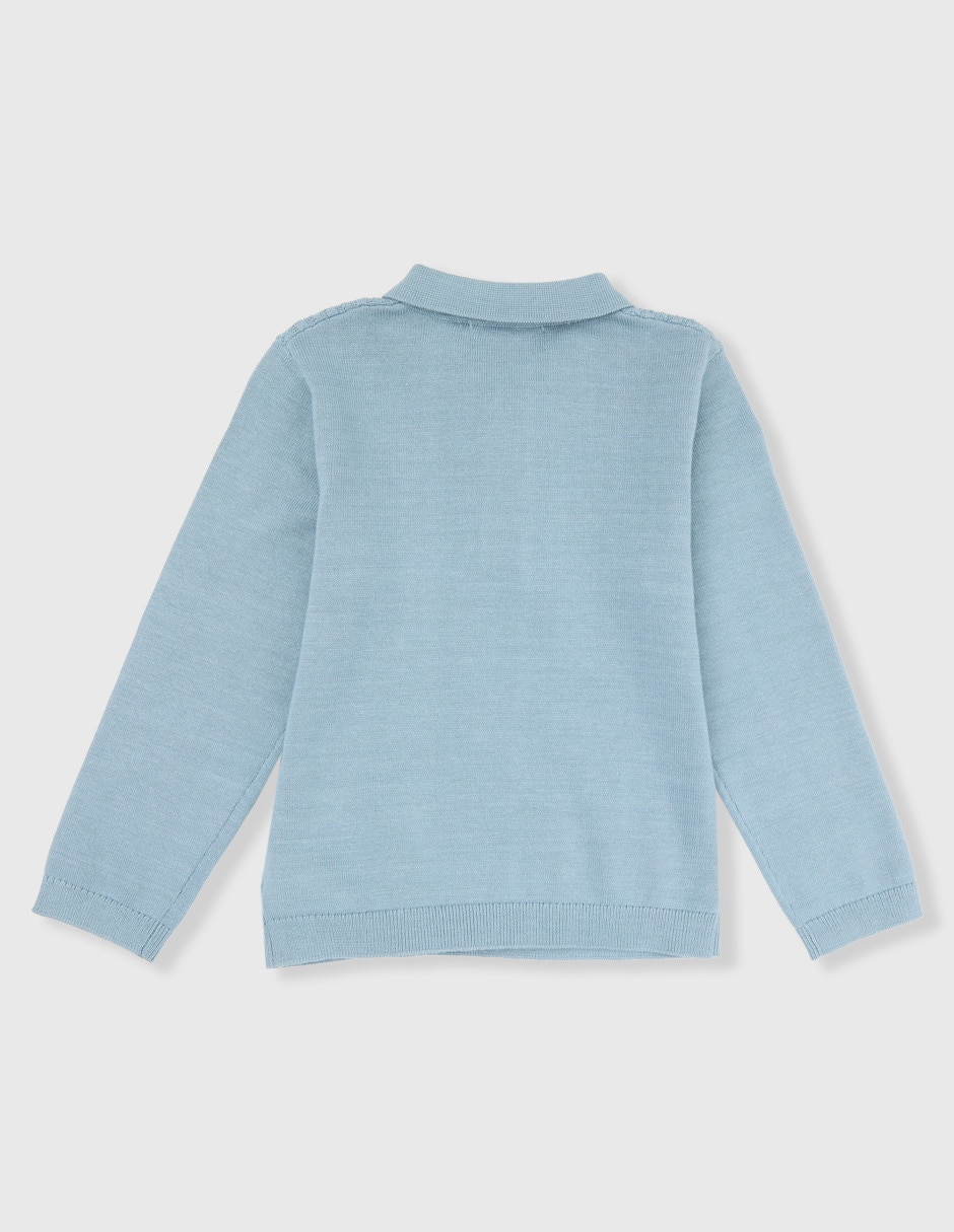 Playera tipo polo Mon Caramel de algodón para bebé niño
