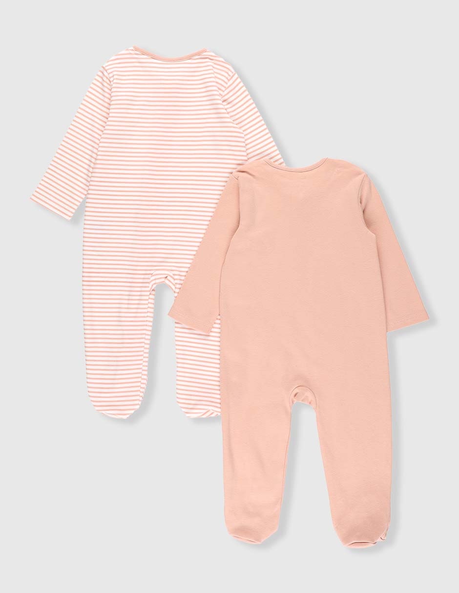 Set de mamelucos Mon Caramel de algodón para bebé niña